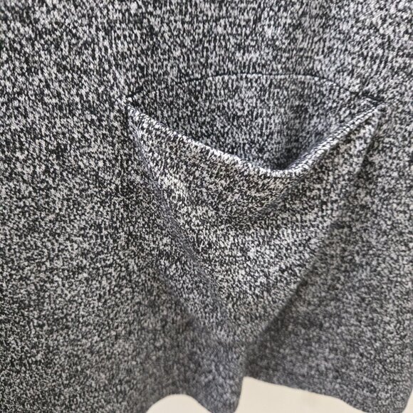 Athleta Pose Wrap Cardigan Womens M Heathered‎ black Hooded Pockets Athleisure - Picture 11 of 12